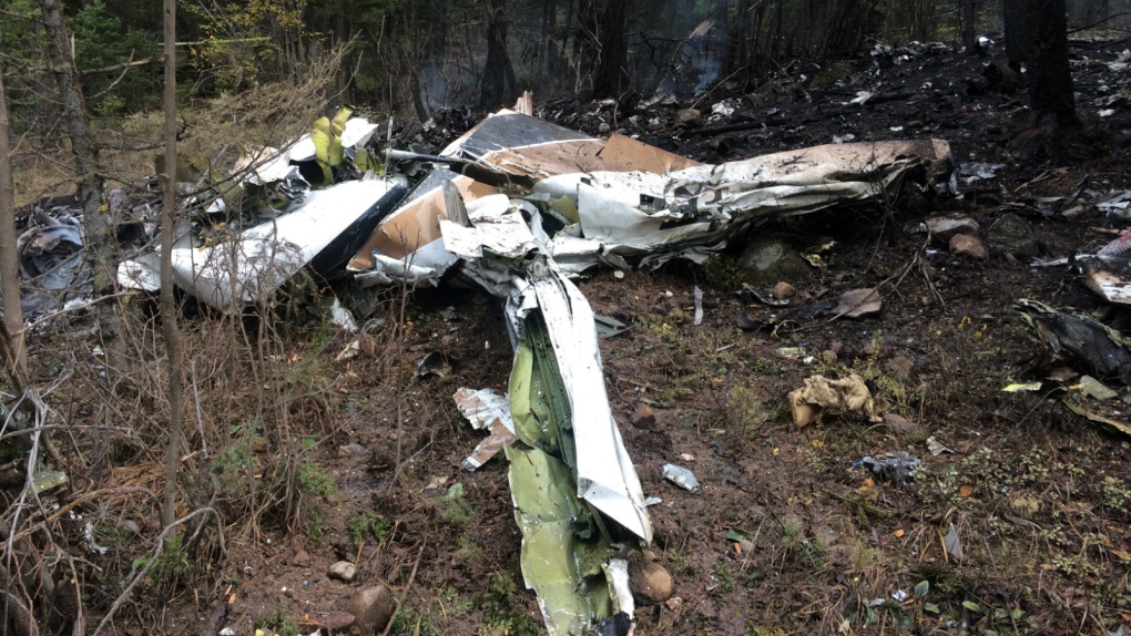 Remnants of plane crash in B.C.