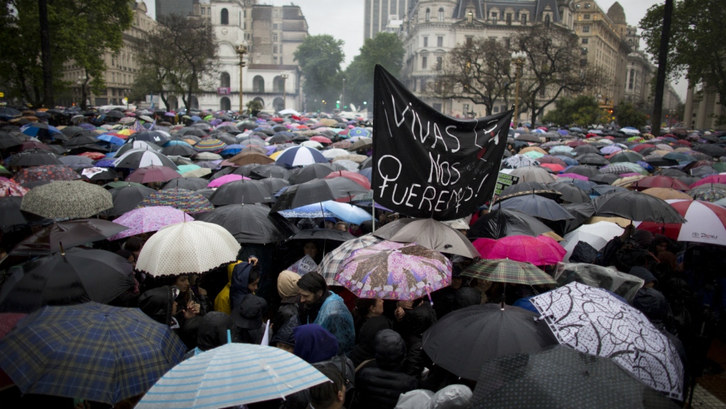 Protests against gender violence in Argentina
