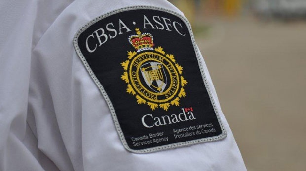 A Canada Border Services Agency badge is seen in this undated file photo. 