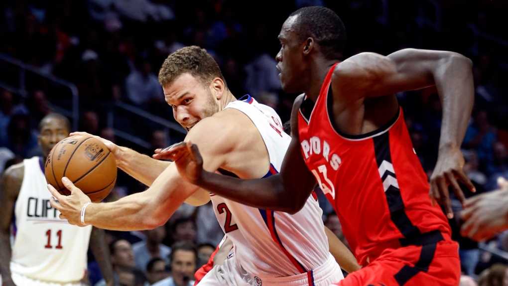 Los Angeles Clippers and Toronto Raptors in action
