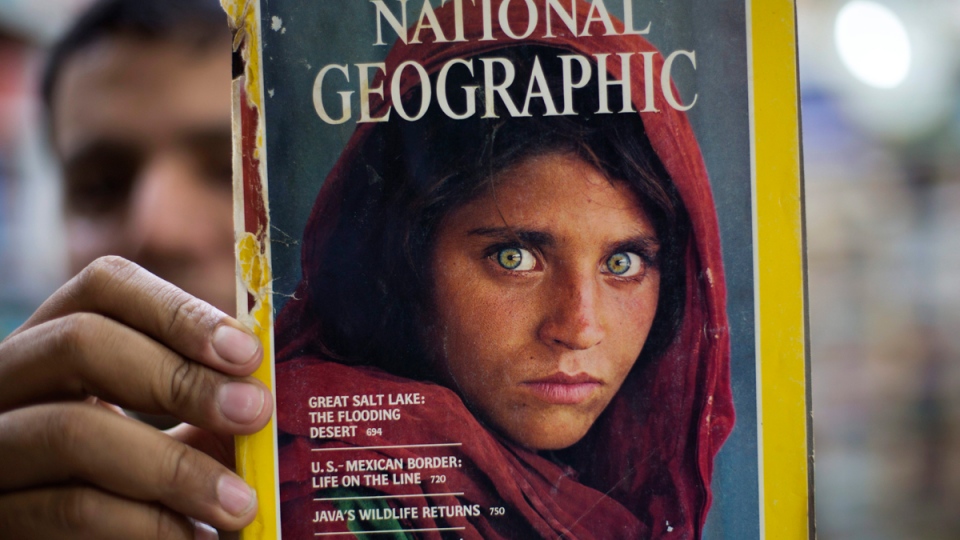 Sharbat Gulla on National Geographic magazine