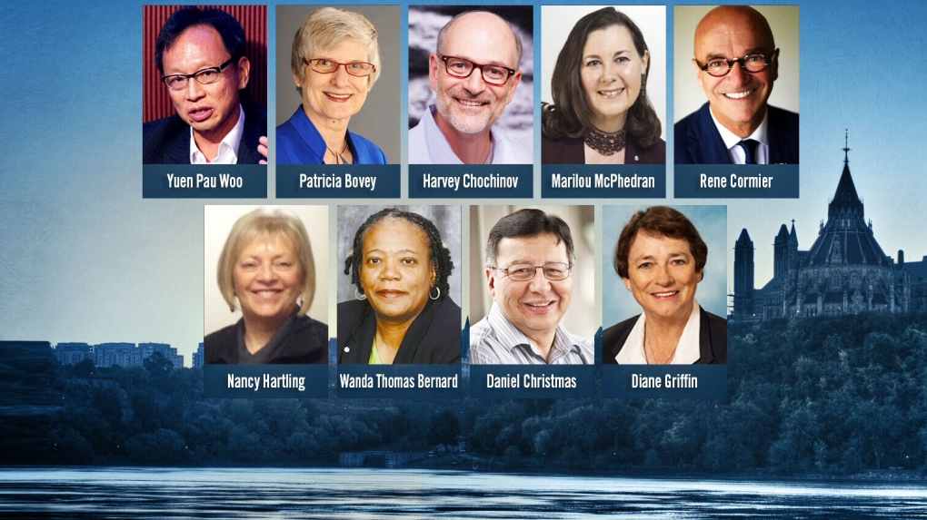 Nine new senators named to the upper chamber