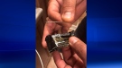 Windsor mom says she found a two-inch sewing needle in a chocolate bar from her daughter's Halloween candy in Windsor, Ont. (Courtesy Angela Magyar)