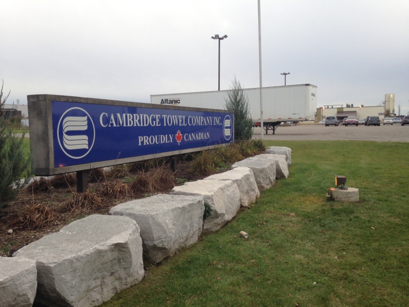The Cambridge Towel facility on Dobbie Drive is seen on Thursday, Nov. 3, 2016. (Marc Venema / CTV Kitchener)