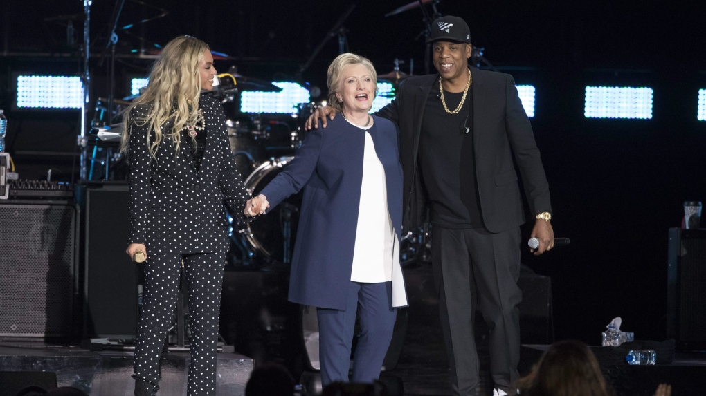 Jay Z, Beyonce, Hillary Clinton