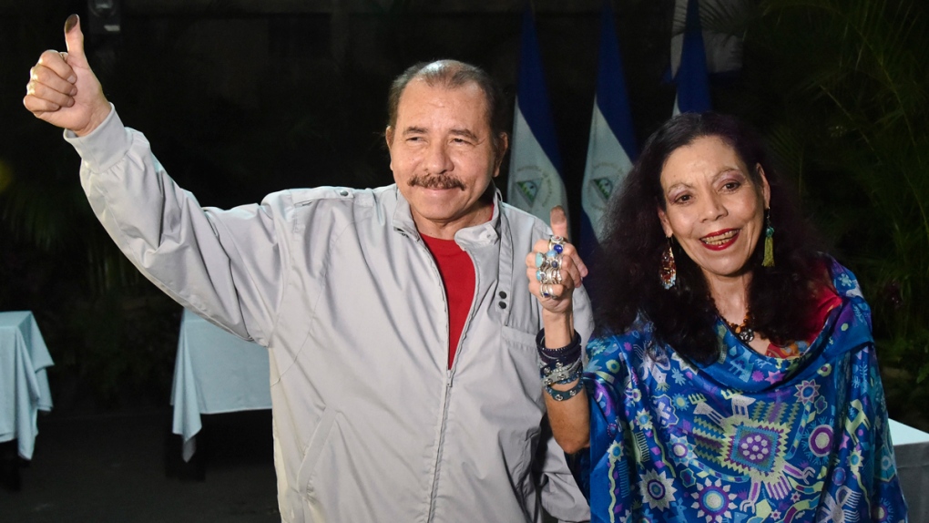 Daniel Ortega and his wife Rosario Murillo