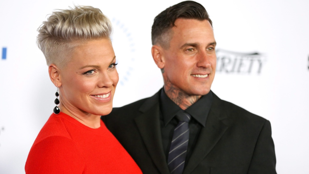 Pink and Carey Hart in Santa Monica in 2015