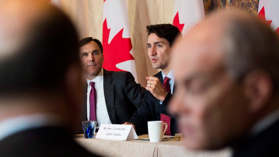 Trudeau and Morneau in Toronto
