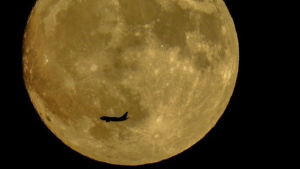 MyNews contributor sent in this photo captioned: ‘So surprised and happy to shoot this photo and catch airplane flying by. in Oakville, Ont.’ (Maria Christina Sulpizio/MyNews)