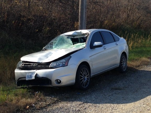 Police say this is the vehicle that struck the skateboarder on County Road 18 in Amherstburg, Ont., on Thursday, Nov. 18, 2016. (Angelo Aversa / CTV Windsor)