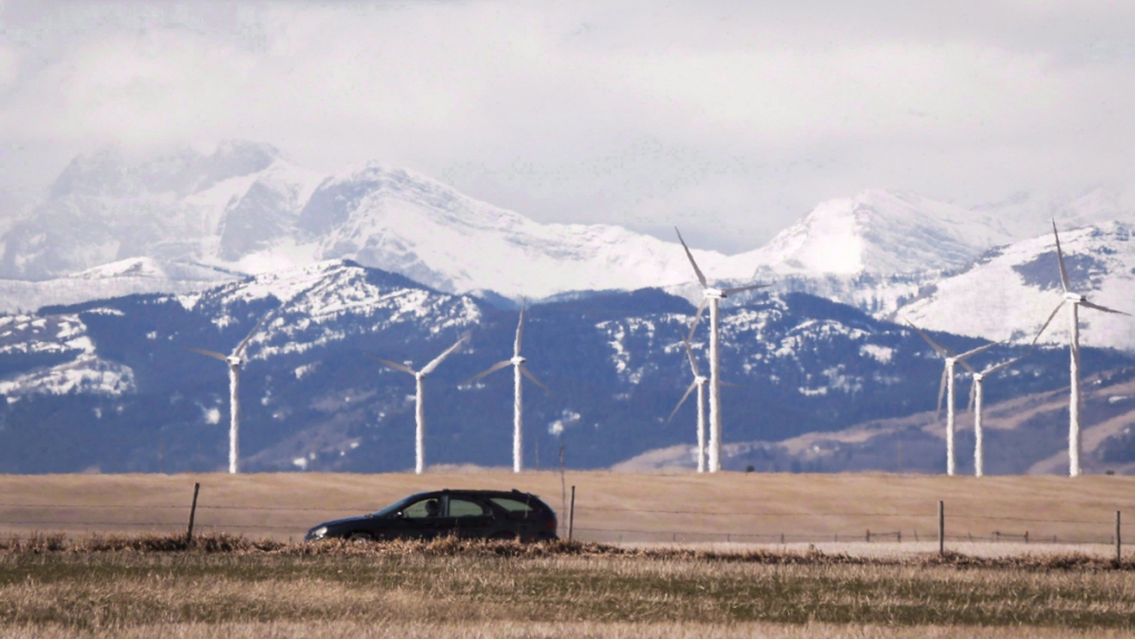 A wind farm near Pincher Creek, Alta.