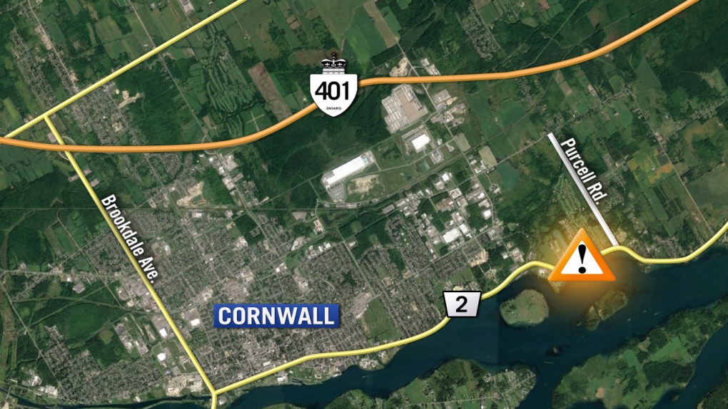 Fatal collision east of Cornwall