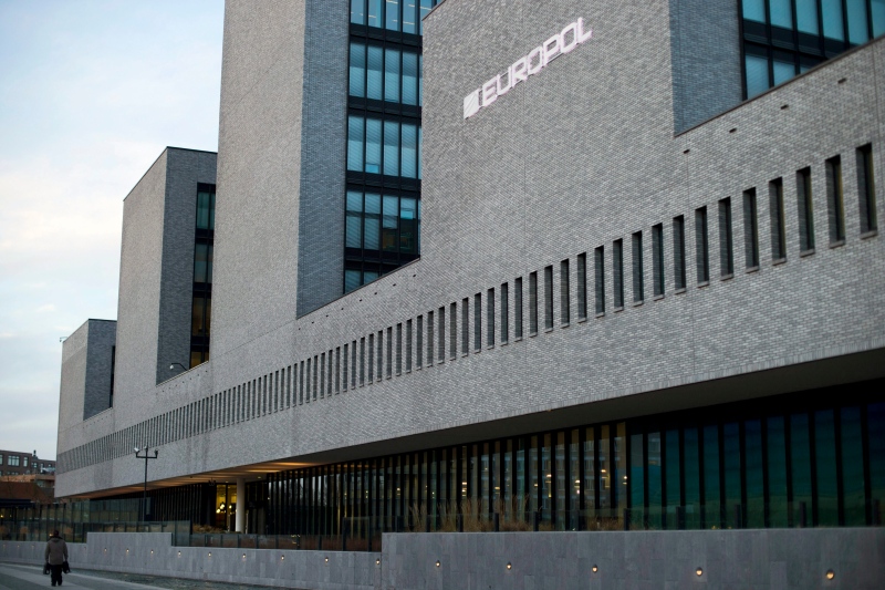This is Friday, Jan. 16, 2015 file photo of the European police agency Europol in The Hague, Netherlands. (AP Photo/Peter Dejong, File)