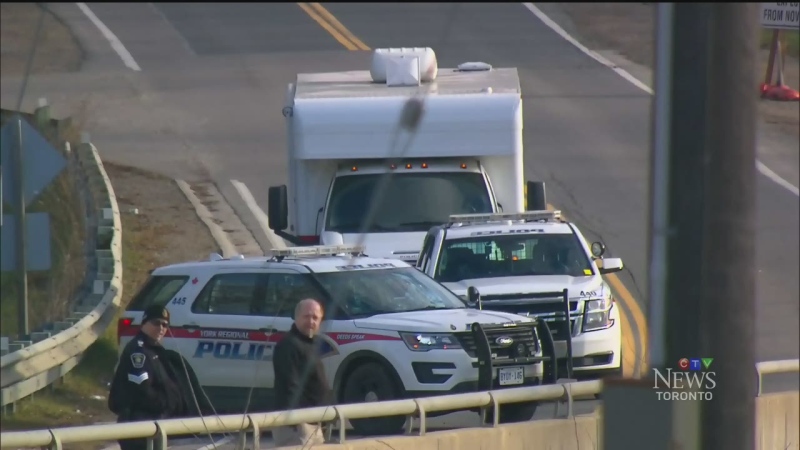 Police at the scene in Vaughan where a body was found on Dec. 1, 2016. 