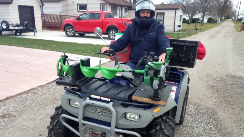 An ATV driver in Lakeshore, Ont., on Friday, Dec. 2, 2016. (Chris Campbell / CTV Windsor)