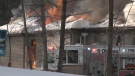 Flames tear through a home on Hedley Way in Kanata on Friday, Dec. 16, 2016. (Jim O'Grady/CTV Ottawa) 