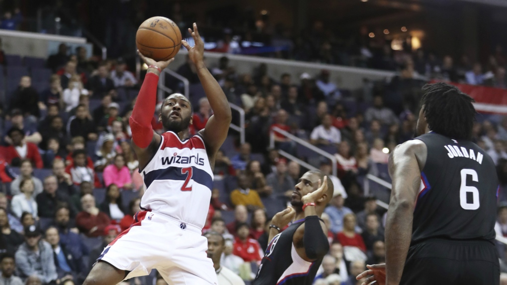 John Wall shoots against the Clippers