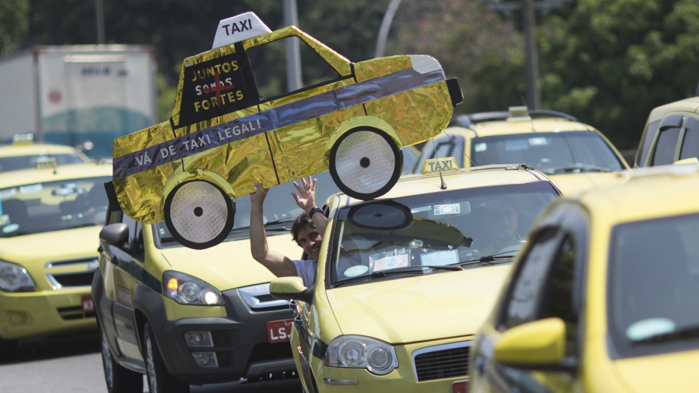 Protests over Uber in Brazil