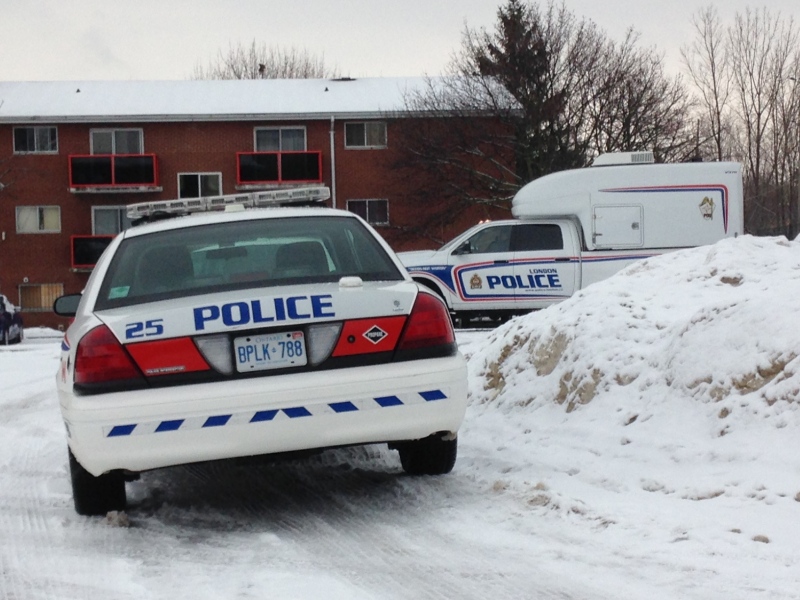 Police are investigating a death at a residence on Connaught Avenue in London, Ont. on Thursday, Dec. 29, 2016.
(Jim Knight / CTV London) 