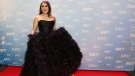 Tanya Tagaq poses on the red carpet during the 2015 Juno Awards in Hamilton, Ont., on Sunday, March 15, 2015. (Peter Power/The Canadian Press)