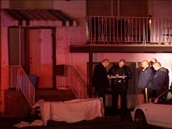 Police investigate a targeted shooting inside a Surrey home near 130th Street and 108th Avenue. February 28, 2009.