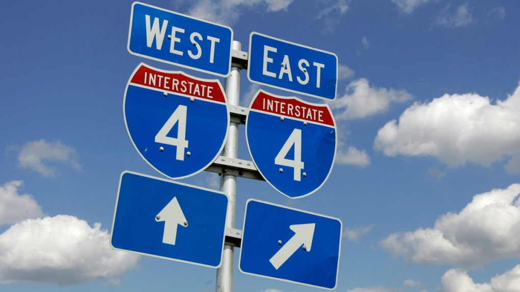 Interstate 4 entrance ramp signs