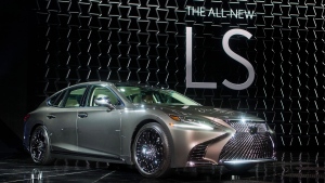 The new Lexus LS 500 sedan is unveiled at the North American International Auto Show, Monday, Jan. 9, 2017, in Detroit. (AP Photo/Tony Ding)
