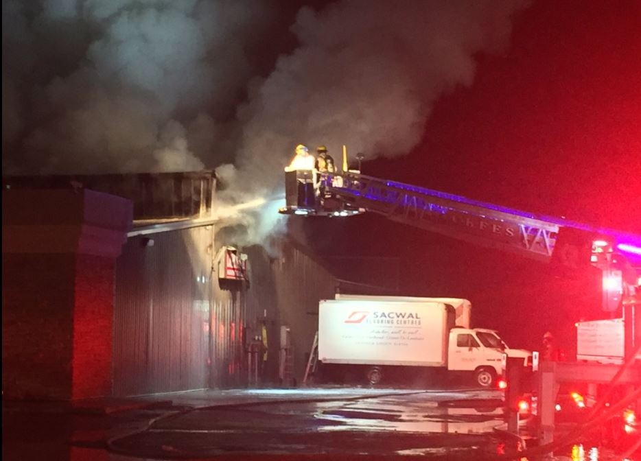 Firefighters battle a blaze in Chatham