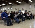 Unifor Local 444 drivers employed by Auto Warehousing Company meet for vote which ratified a new collective agreement on Sunday, Jan. 15, 2017 in Windsor, Ont.
(Facebook / Unifor Local 444)
