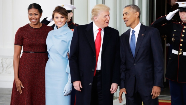 Obamas meet the Trumps on inauguration day