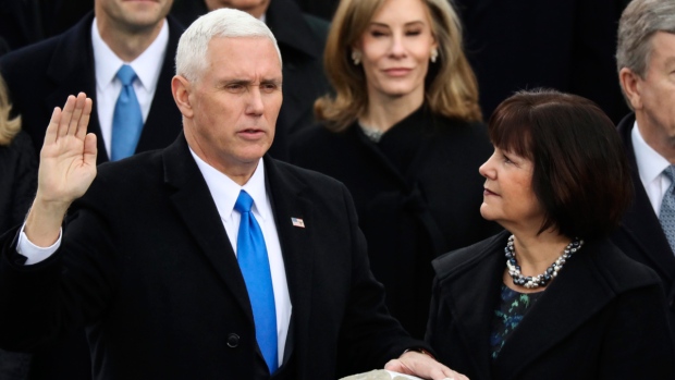 U.S. Vice President Mike Pence is sworn in