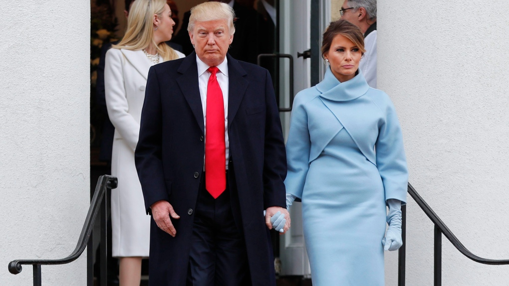Donald and Melania Trump at inauguration