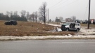 One person was killed and another seriously injured in a collision on Highway 59 near Tavistock on Friday, Jan. 20, 2017. (Alexandra Pinto / CTV Kitchener)