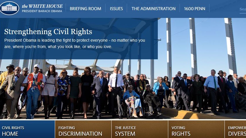 WhiteHouse.gov section on Civil Rights