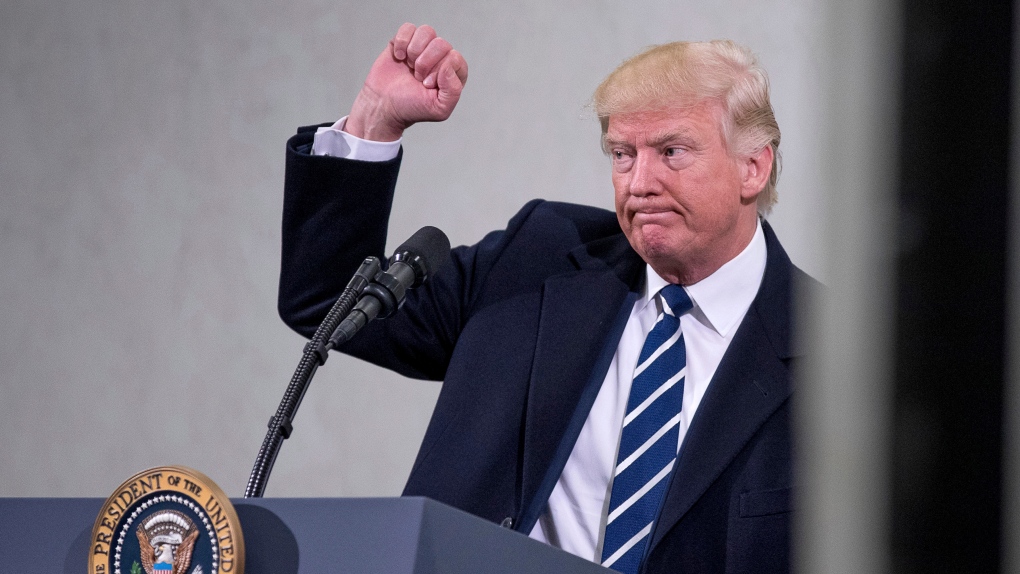 President Donald Trump delivers speech at CIA HQ