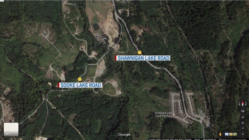 RCMP responded to the serious single-vehicle collision on Shawnigan Lake Road near Sooke Lake Road at 8 a.m.