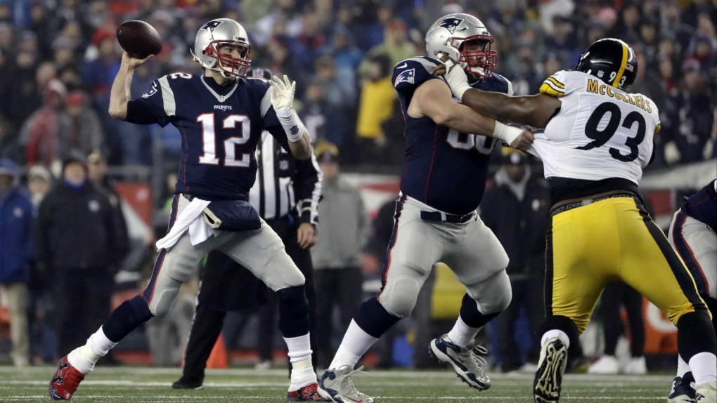 Tom Brady in action against the Steelers