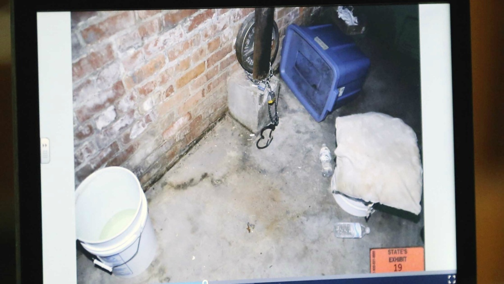 Photo taken of basement where girl was chained up