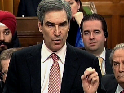 Liberal Leader Michael Ignatieff stands during question period in the House of Commons in Ottawa, Wednesday, March 4, 2009.