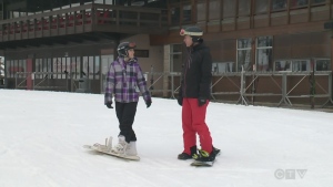 Learning to move on a snowboard