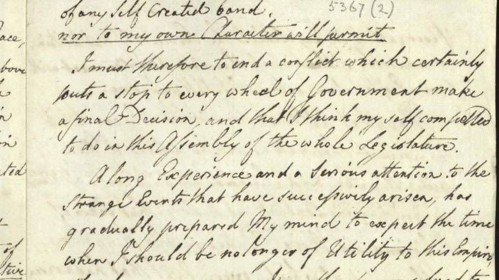 Letter wroitten by King George III