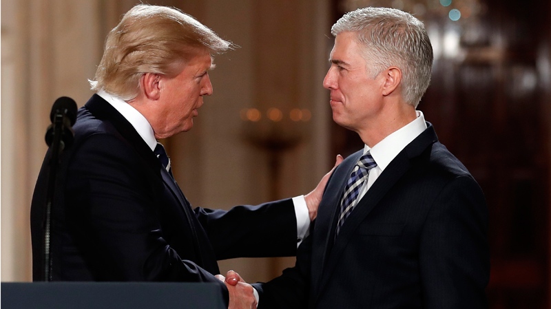 President Donald Trump with Judge Neil Gorsuch
