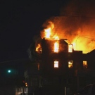 Firefighters battled flames for several hours at Hotel Lafontaine in Thurso, Que., Wednesday, March 4, 2009. Viewer photo submitted by Sean McConnery