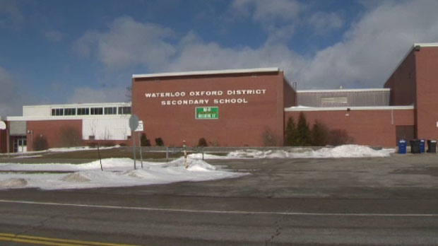 The incident happened on Jan. 19, at Waterloo-Oxford District Secondary School.