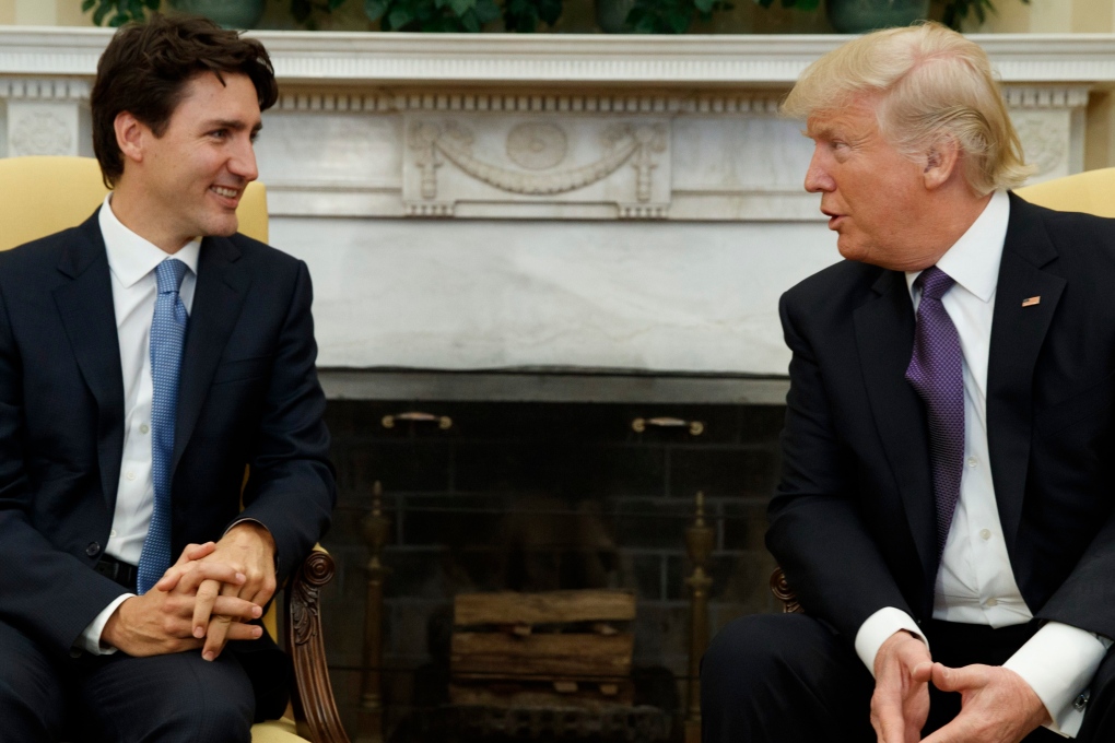 Trudeau and Trump a White House