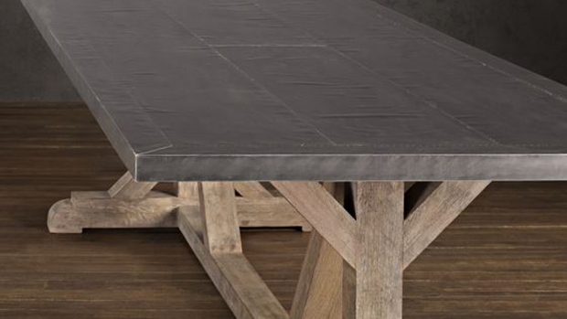'Railroad Tie' table sold by Restoration Hardware