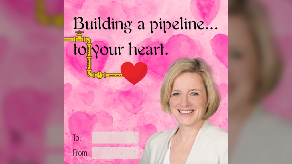 A valentine shared on Facebook by the Alberta NDP