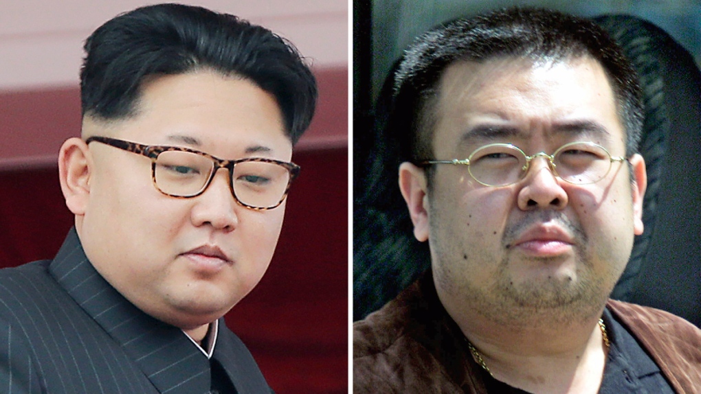 Kim Jong Un in 2016, left, & Kim Jong Nam in 2001