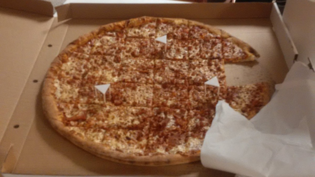 John Samms shared this picture of the pizza