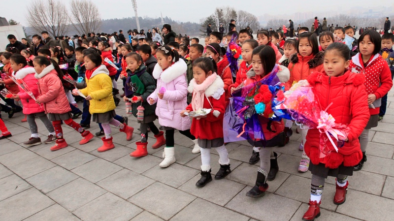 North Korean schoolchildren